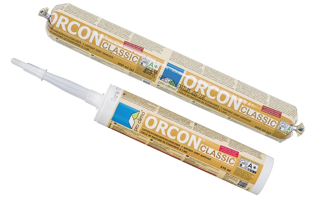 Allround-Anschlusskleber, Anschlusskleber, Artikelbild, Artikelfoto, Kartusche, Lösemittelfrei, Orcon Classic, Produkt, Produktbild, Produktbilder, Produkte, Produktfoto, Produktfotografie, Schlauchfolie, Verbindungsmittel, Warenbild, Warenfoto