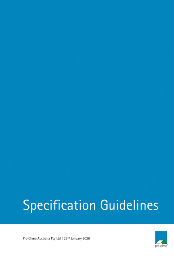 pro clima Specification Guidelines for high-performance building envelopes